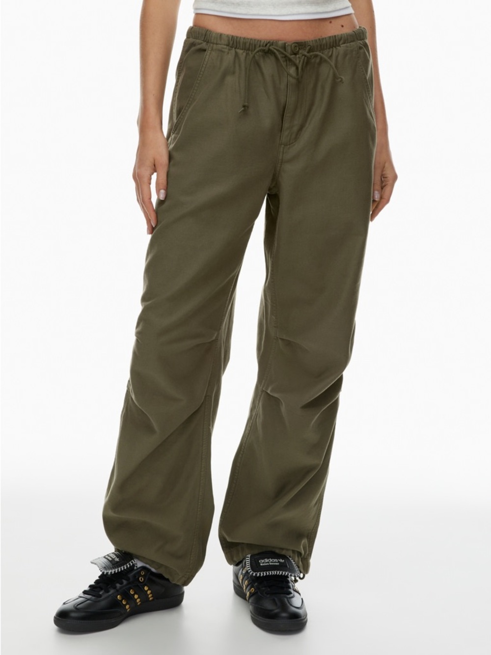 TNA Beige Drawstring Cargo Pants - Picture 6 of 7